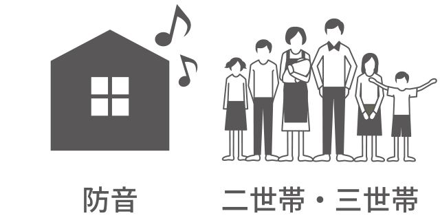 防音・二世帯・三世帯
